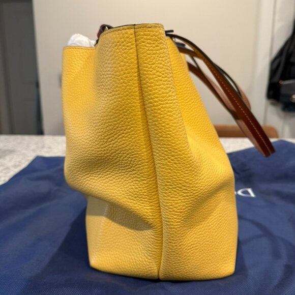 Dooney & Bourke Yellow Leather Handbag - Picture 4 of 9